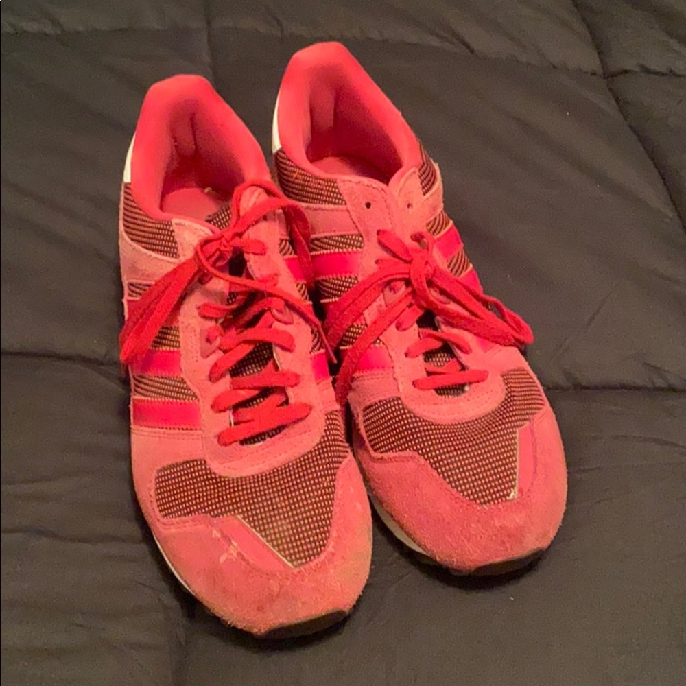 Hot pink Adidas sneakers